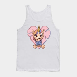 Broken Heart Anime Unicorn Tank Top